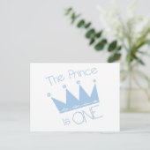 Prince Crown 1st Birthday Tshirts und Geschenke Postkarte (Stehend Vorderseite)