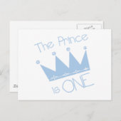 Prince Crown 1st Birthday Tshirts und Geschenke Postkarte (Vorne/Hinten)