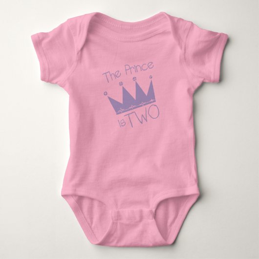 Prince Crown 2. Geburtstagsgeschenke Baby Strampler (Vorderseite)