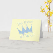 Prince Crown 2. Geburtstagsgeschenke Karte (Gelbe Blume)