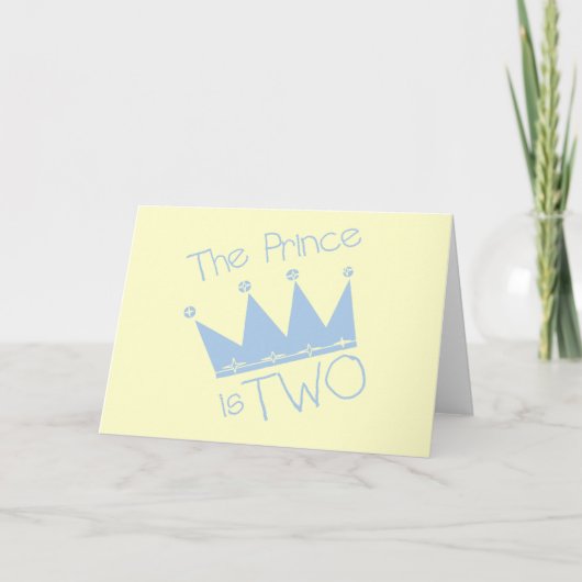 Prince Crown 2. Geburtstagsgeschenke Karte (Vorderseite)