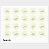 Prince Crown 2. Geburtstagsgeschenke Runder Aufkleber (Blatt)