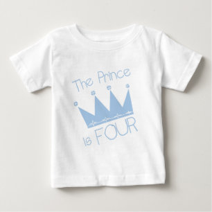 Prince Crown 4. Geburtstag - Hemden und Geschenke Baby T-shirt