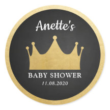 Prince Crown | Baby Dusche Gold Foil | Kopfbrett