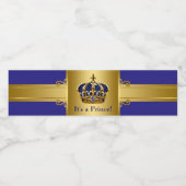 Prince Crown Baby Dusche Wasserflaschen Etiketten (Einzelnes Label)