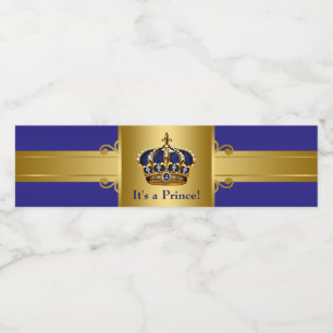 Prince Crown Baby Dusche Wasserflaschen Etiketten