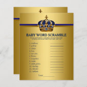 Prince Crown Baby Showspiele Word Scramble (Vorne/Hinten)