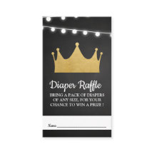 Prince Crown | Babydusche Gold Foil Windeln Raffle