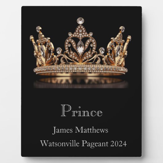 Prince Crown Pageant Plaque Fotoplatte (Vorderseite)