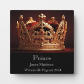 Prince Crown Pageant Plaque Fotoplatte (Vorderseite)