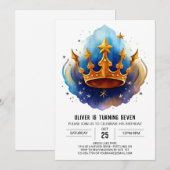 Prince Diamond Editable Birthday Einladung (Vorne/Hinten)