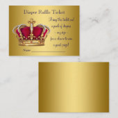 Prince Diaper Raffle Tickets Begleitkarte (Vorne/Hinten)