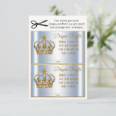 Prince Diaper Raffle Tickets Einladung (Stehend Vorderseite)