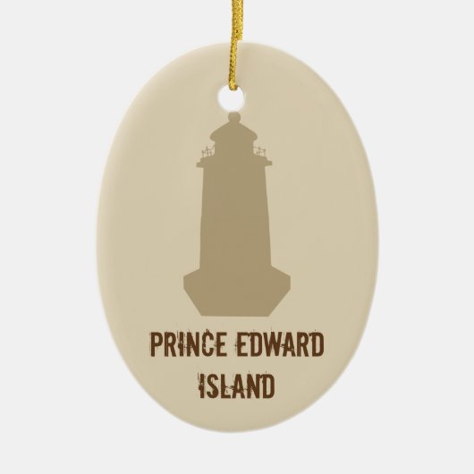 Prince-Edward-Inselleuchtturm Keramik Ornament (Vorne)