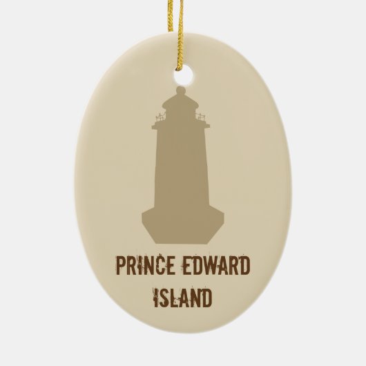 Prince-Edward-Inselleuchtturm Keramik Ornament (Hinten)