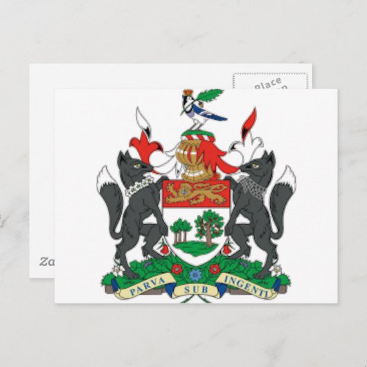 Prince-Edward-Inseln (Kanada) Wappen-Coat Postkarte (Vorne/Hinten)