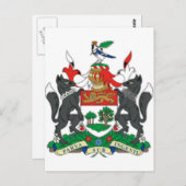 Prince-Edward-Inseln (Kanada) Wappen-Coat Postkarte (Vorne/Hinten)