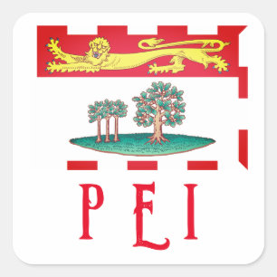 Prince Edward Island Flag Quadratischer Aufkleber