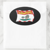 Prince Edward Island Flaggenaufkleber Ovaler Aufkleber (Tasche)