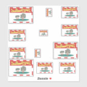 Prince Edward Island Flags Graphic Aufkleber (Blatt)