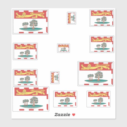 Prince Edward Island Flags Graphic Aufkleber (Blatt)
