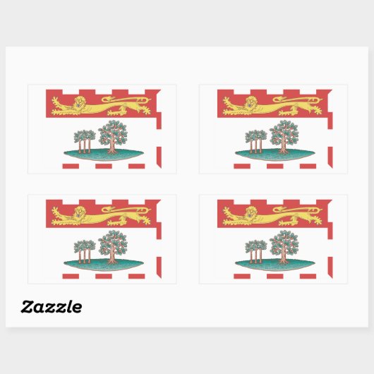 Prince Edward Island Flags Graphic Rechteckiger Aufkleber (Blatt)