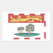 Prince Edward Island Flags Graphic Rechteckiger Aufkleber (Vorderseite)