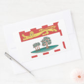 Prince Edward Island Flags Graphic Rechteckiger Aufkleber (Umschlag)