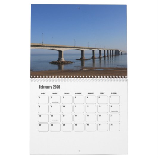Prince Edward Island-Kanada-Kalender Kalender (Feb 2026)