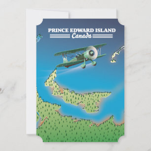 Prince Edward Island, Kanada Karte. Einladung