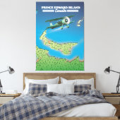 Prince Edward Island, Kanada Karte. Leinwanddruck (Insitu (Schlafzimmer))
