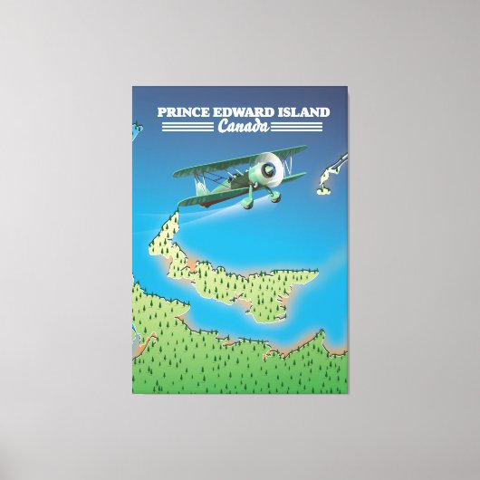 Prince Edward Island, Kanada Karte. Leinwanddruck (Vorderseite)
