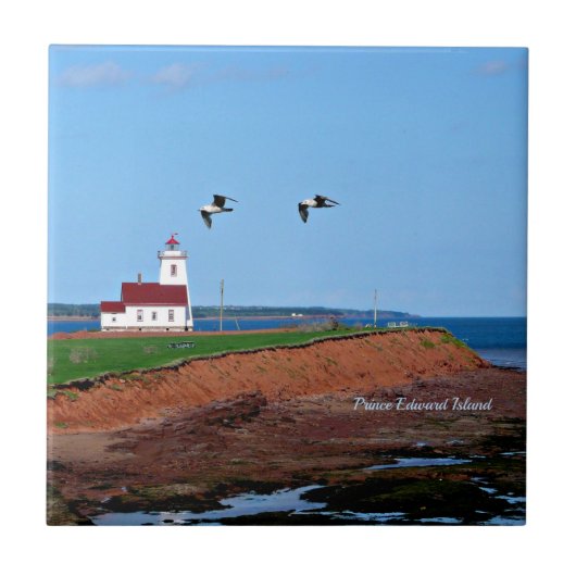 Prince Edward Island Lighthouse Fliese (Vorderseite)