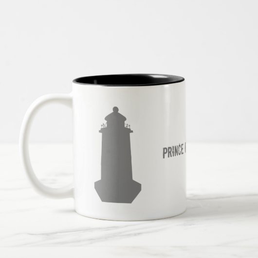 Prince Edward Island Lighthouse Zweifarbige Tasse (Links)