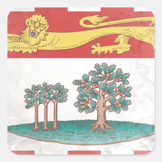 Prince Edward Island Quadratischer Aufkleber (Vorderseite)