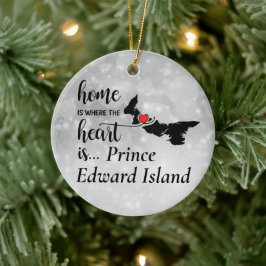 Prince Edward Island Zuhause ist das Herz Keramik Ornament
