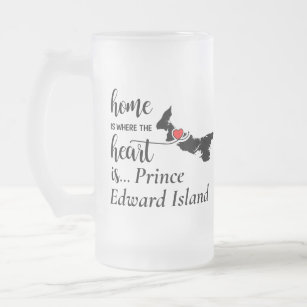 Prince Edward Island Zuhause ist das Herz Mattglas Bierglas