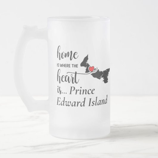 Prince Edward Island Zuhause ist das Herz Mattglas Bierglas (Links)