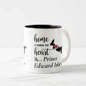 Prince Edward Island Zuhause ist das Herz Zweifarbige Tasse (VorderseiteRechts)