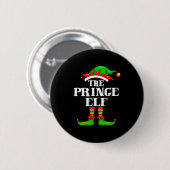 Prince Elf Matching Family Group Christmas Party P Button (Vorne & Hinten)