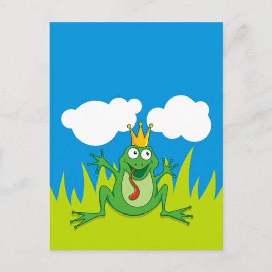 Prince Frog 4,25" x 5,6" Postkarte (Vorderseite)