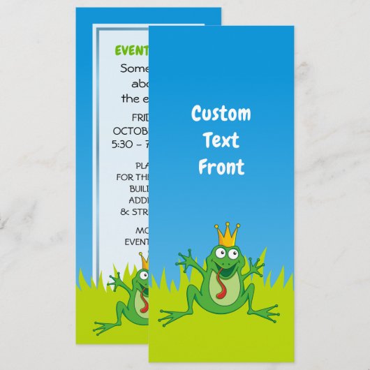 Prince Frog Einladung (Vorne/Hinten)
