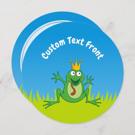 Prince Frog Einladung (Vorne/Hinten)