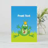 Prince Frog Einladung (Stehend Vorderseite)