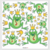 Prince Frog Icon Set Stickers Aufkleber (Blatt)