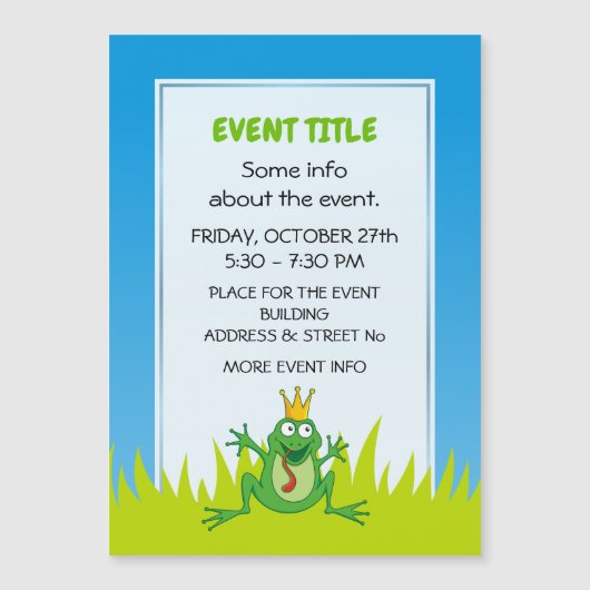 Prince Frog Magnetkarte (Vorderseite)