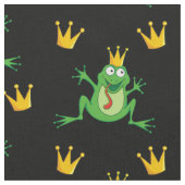 Prince Frog mit Kronenmuster Stoff (Nahaufnahme)