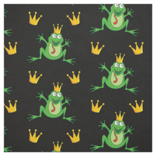 Prince Frog mit Kronenmuster Stoff
