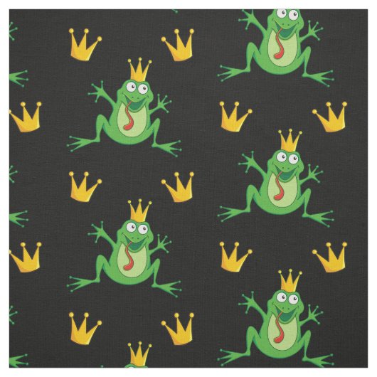 Prince Frog mit Kronenmuster Stoff (Muster)