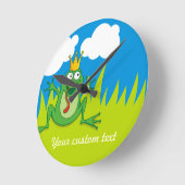 Prince Frog Runde Wanduhr (Winkel)